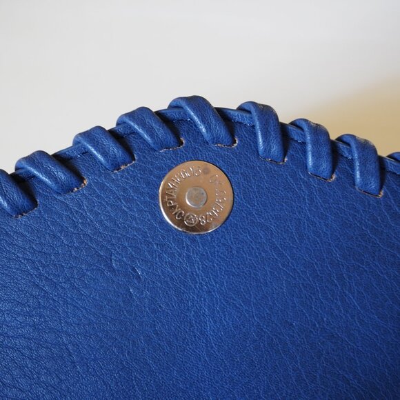 Small Cluch Crossbody Blue Leather - Picture 5 of 10